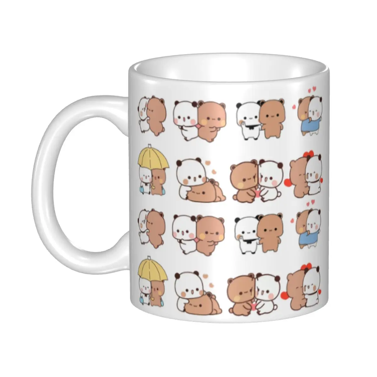 

DIY Bubu Dudu Bear And Panda Ceramic Mugs Customized Coffee Cup Creative Present