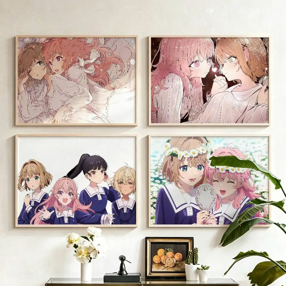 Kimishinu Sheena Totsuki Mimi Kagari Seiran Lizzy Ari Poster HD Self Adhesive Waterproof Wall Art Ideal for Home Office Dorm