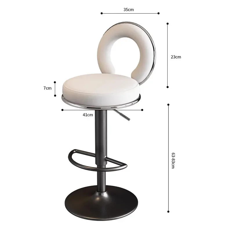 Lounge Luxury Bar Chairs Modern Metal High Nordic Bar Stool Ottomans Swivel Bancos Para Barra De Cocina Restaurant Furniture