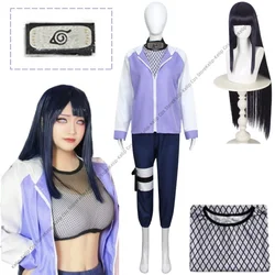 Traje de Cosplay  Hyuga Hinata, chaqueta, pantalones,  fiesta de Halloween, ropa  regalo  Navidad