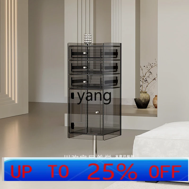 

LTT acrylic floor rotating cabinet modern simple living room side cabinet