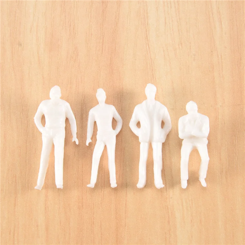 B49B-1:50 figurines blanches modèle Architectural échelle humaine modèle HO peuples en plastique