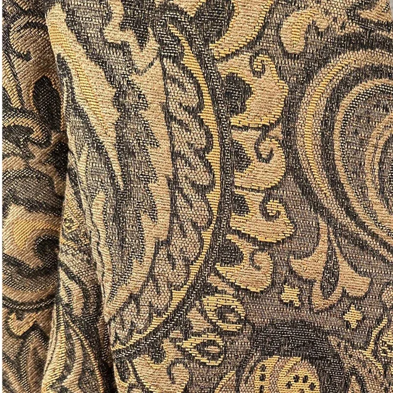 

Yellow Jacquard Fabric Yarn Dyed Creative Home Clothing Designer Fabrics Sold By The Yard Polyester Material Cloth