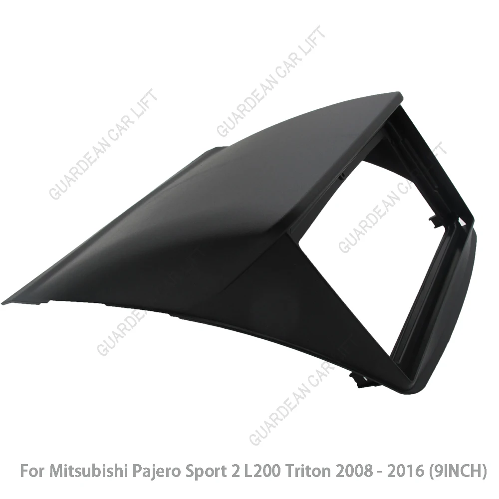 Panel de Radio Fascia de 9 pulgadas para coche, Kit de marco de DVD, adaptador de instalación de consola para Mitsubishi Pajero Sport 2 L200 Triton