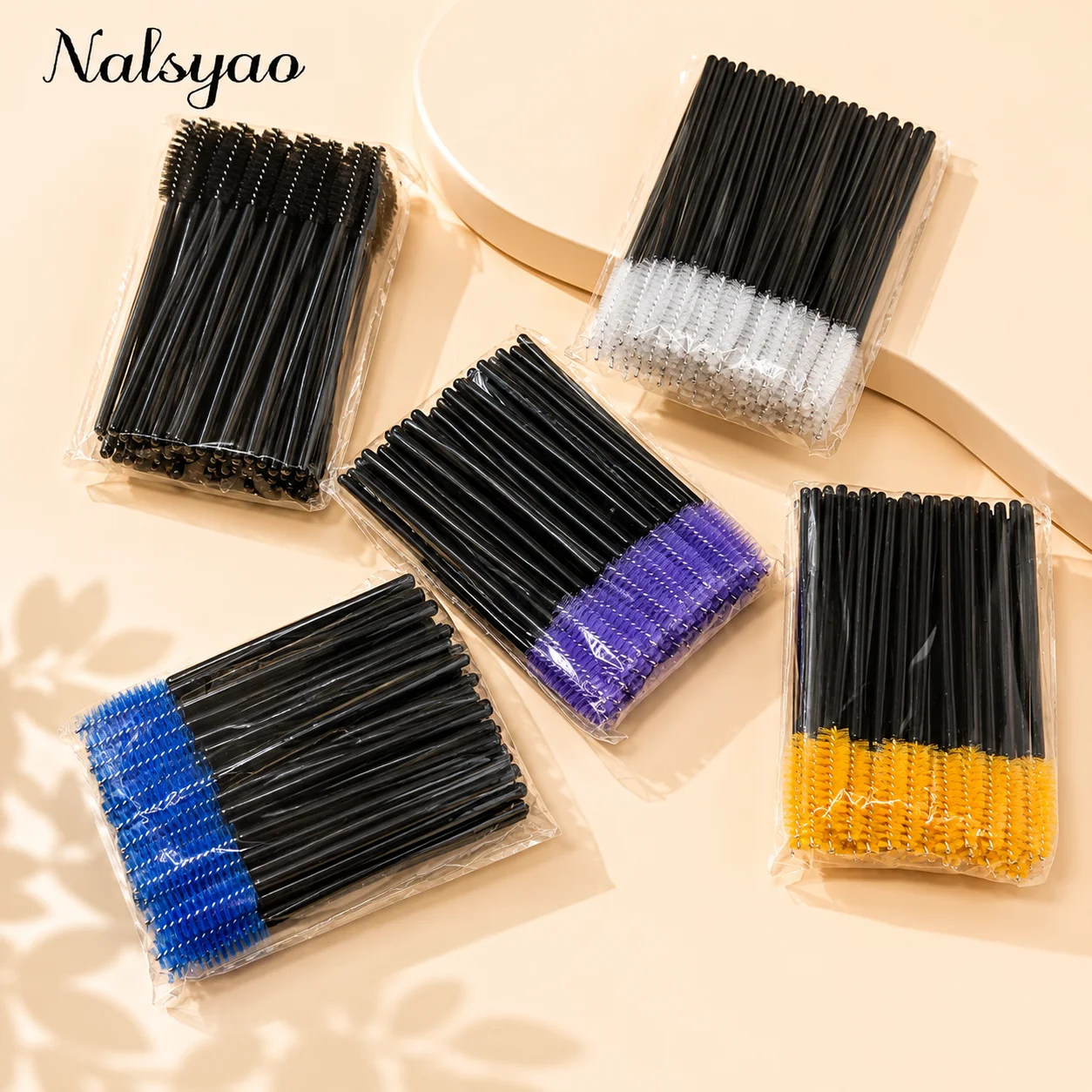 50 Stück Make-up-Pinsel Einweg-Augenbrauenbürste Mascara-Applikator Spo Wimpernbürste Kosmetik-Wimpernverlängerungswerkzeuge