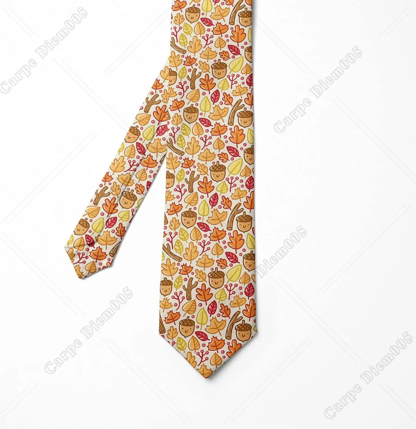 Fall Maple Acorn Multicolor Modern Men's Tie Casual Formal Business Designer Wedding Groomsmen Men Accessories