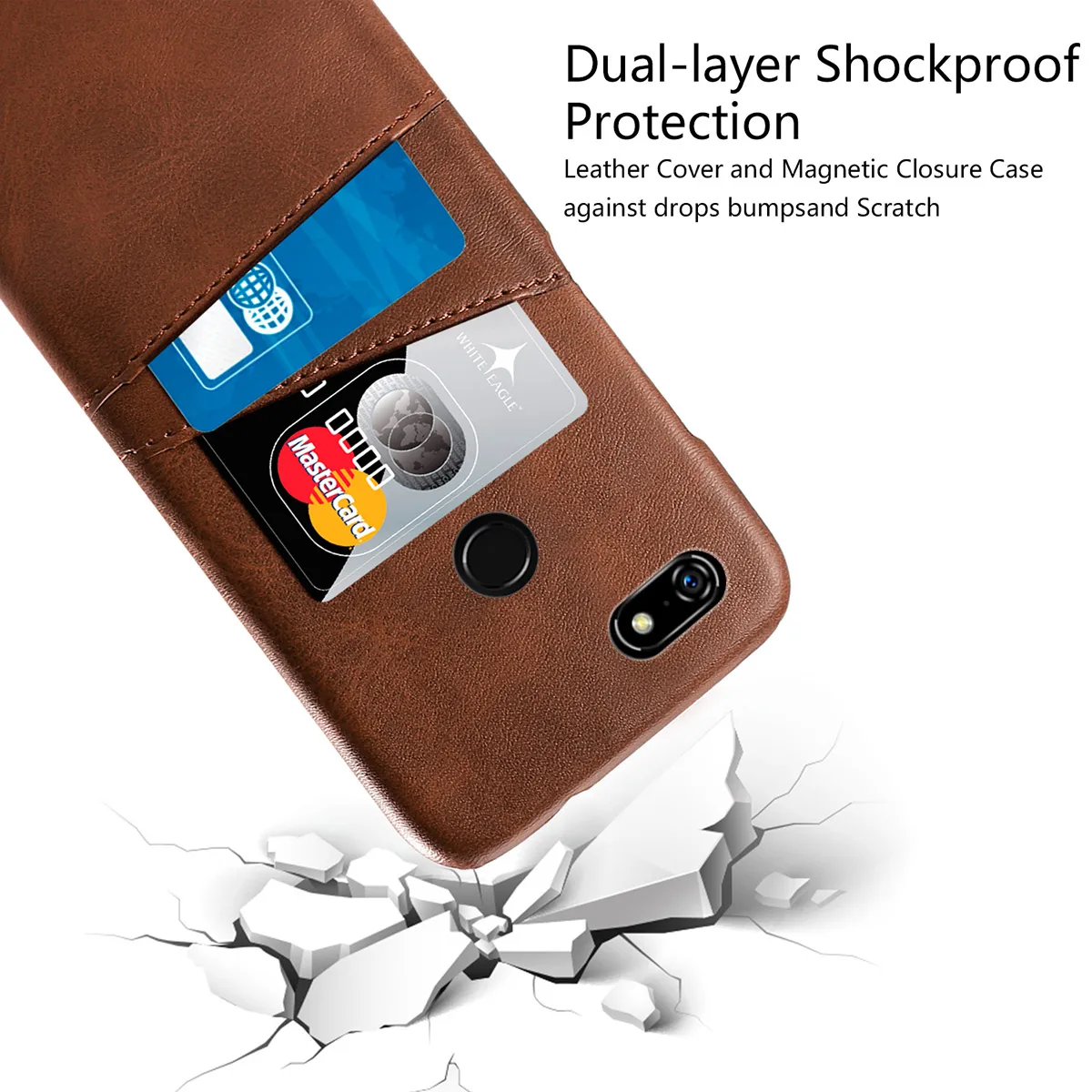 For Google Pixel 3A 3A XL Case Retro Calf Grain PU Leather Slim PC Hard Cover For Google Pixel 3 3 XL 2 2 XL 4 Case Card Slots