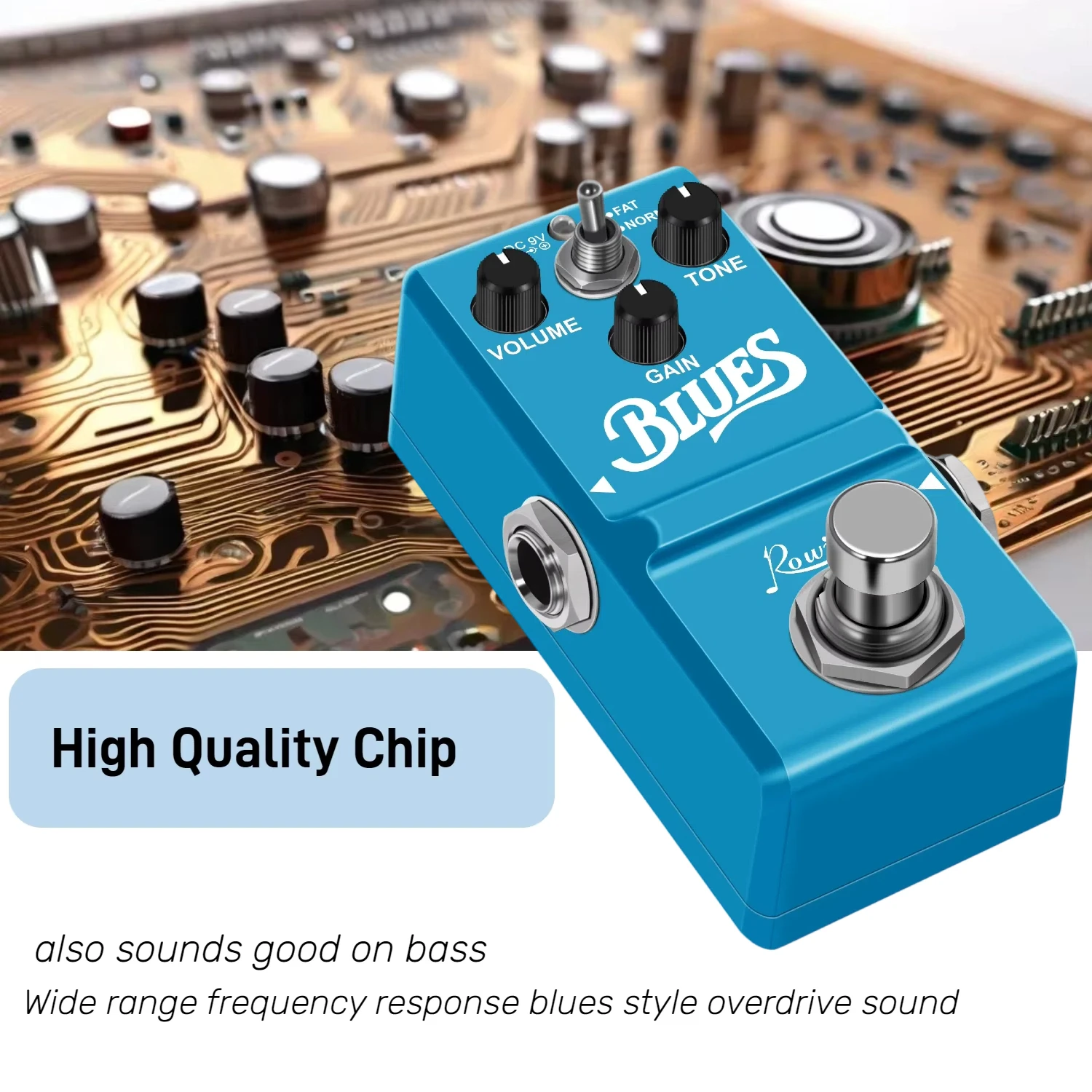 Rowin NANO Electric Guitar Pedals Overdrive Classic Blues Drive Bass Pedal Blues Breaker Effect Legendary Blues Tube Tone BD-2