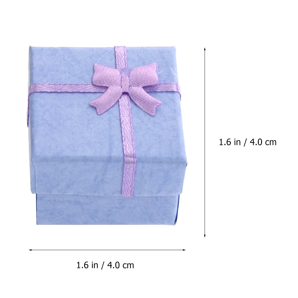 

12Pcs Small Jewelry Boxes Bowknot Gift Storage Holders for Earrings Compact Present Case Scratch