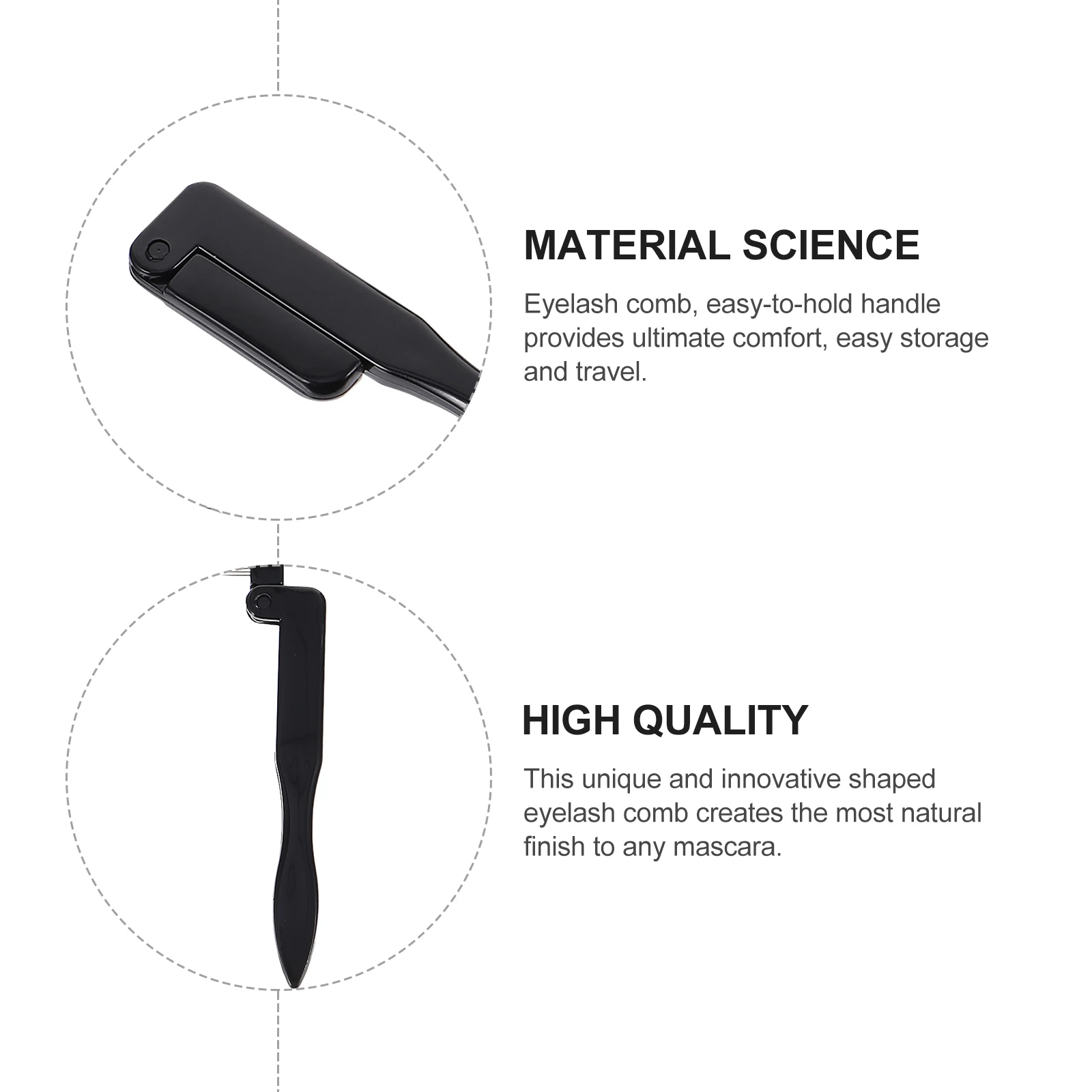 

3pcs Eyelash Comb Steel Separator Multifunctional Beauty Tool for Eyebrow Brush Mascara Easy Storage Travel Comfortably