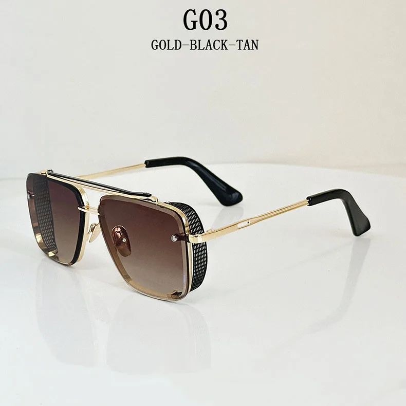 Metall Punk Sonnenbrille Für Männer Vintage Quadratische Mode Gläser 2024 Urlaub Sonnenbrille Frauen Trendy Gafas De Sol Hombre Zonnebril – Detail 7