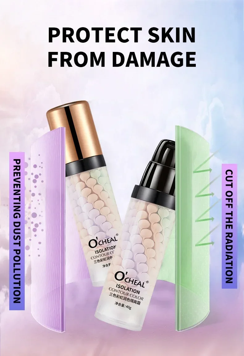 O'CHEAL Fondotinta per il viso con primer per il trucco in crema BB traspirante ad umidità intensiva - Illuminante per la pelle profonda non appiccicosa