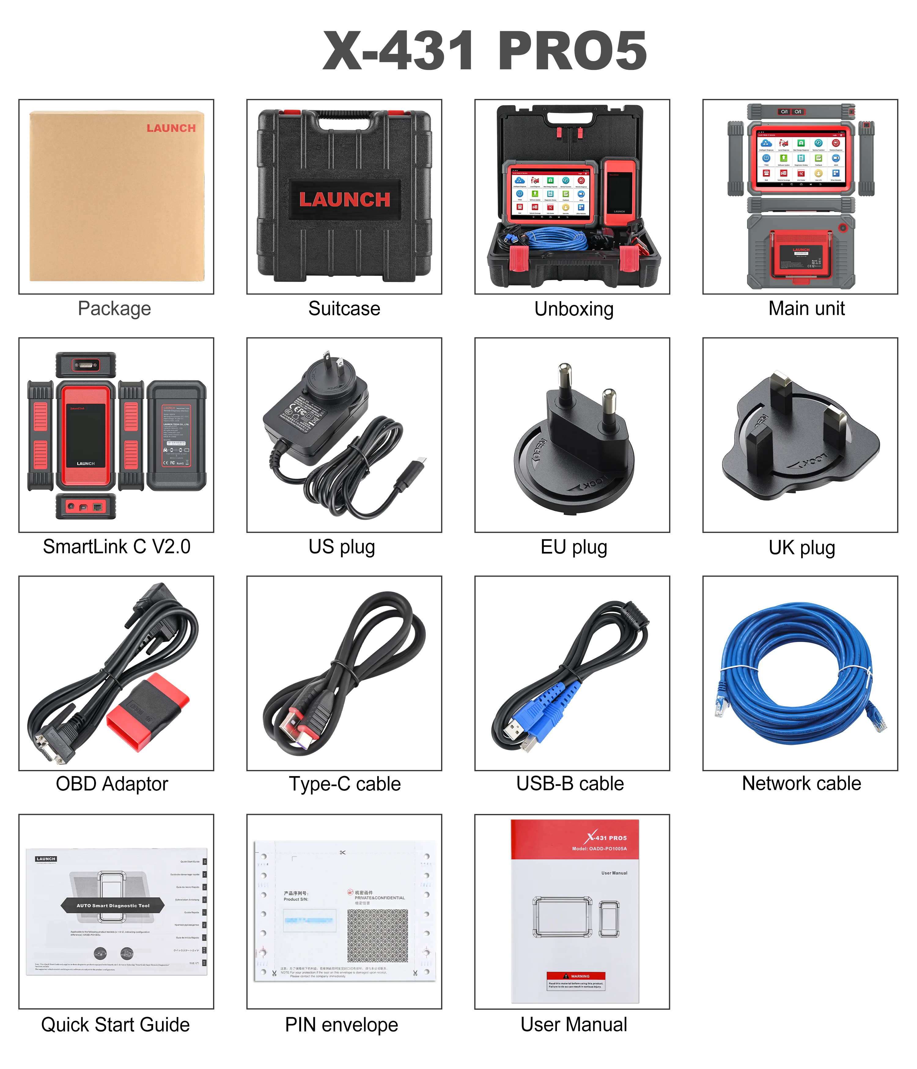 Starten Sie das X431 Pro5 Smartlink Autodiagnosetool ECU-Programmiertool mit J2534 SmartLink OBD2-Scanner – Detail 7