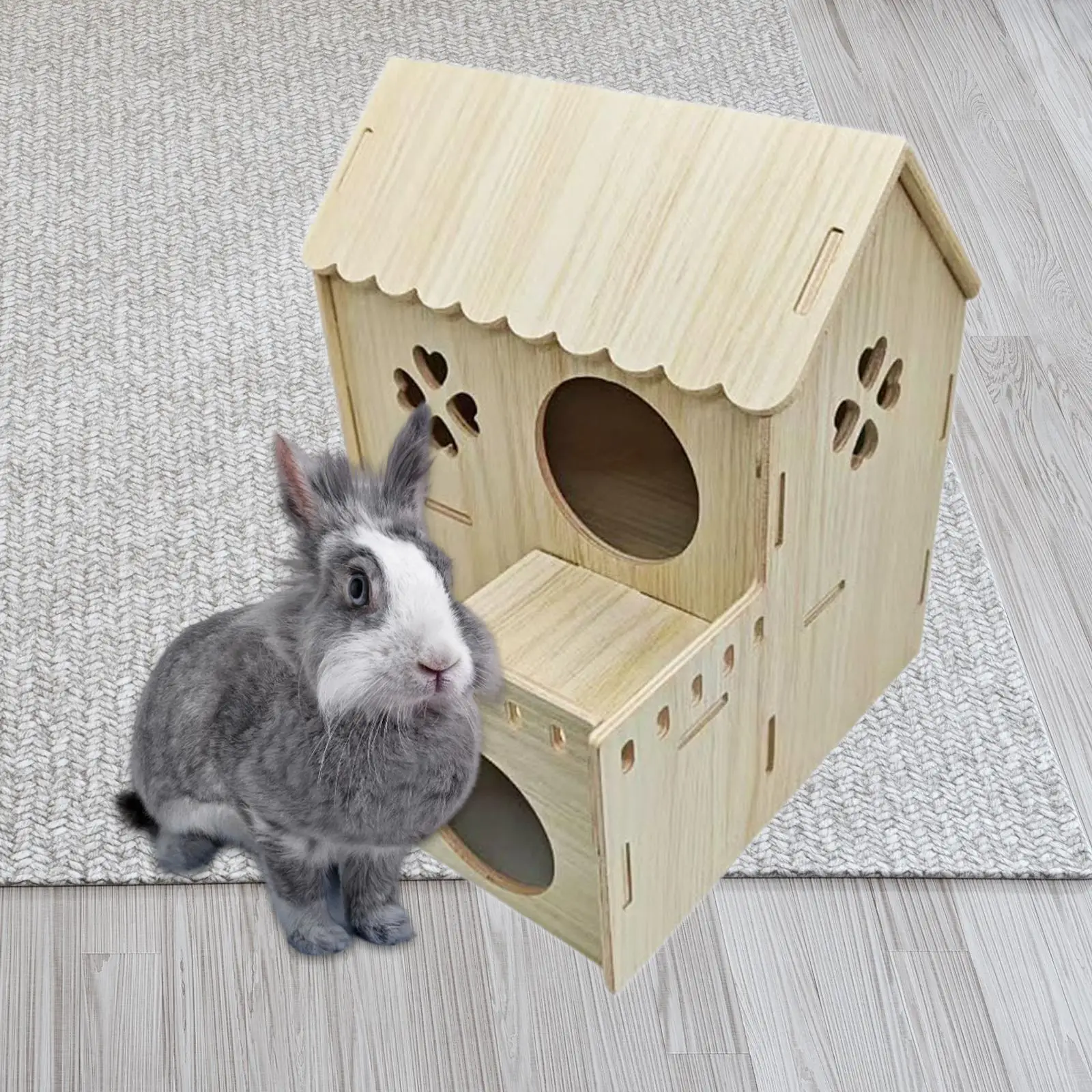 Casa para hámster, jaula multiusos gruesa, accesorios, escondite para animales pequeños, casa resistente para mascotas para Chinchillas, chispas para mascotas pequeñas