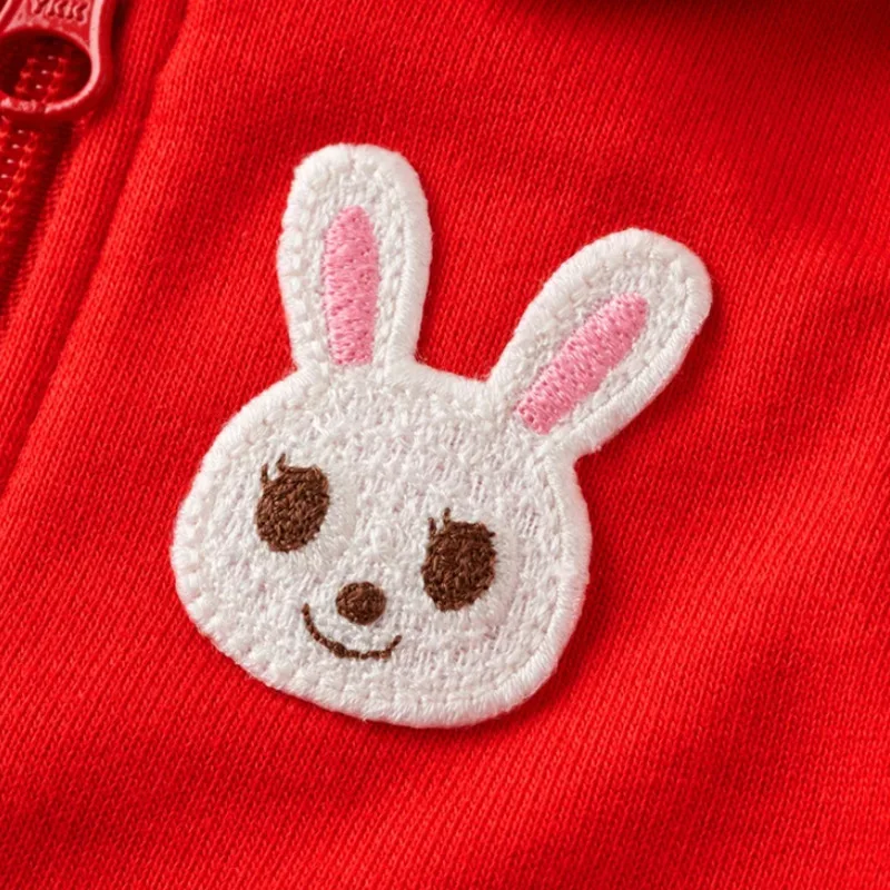 Boys and Girls Vests Cartoon Bear Rabbit Embroidered Hooded Vest Jackets Cardigan Outerwear Baby Girl Clothes Camisole Gilet