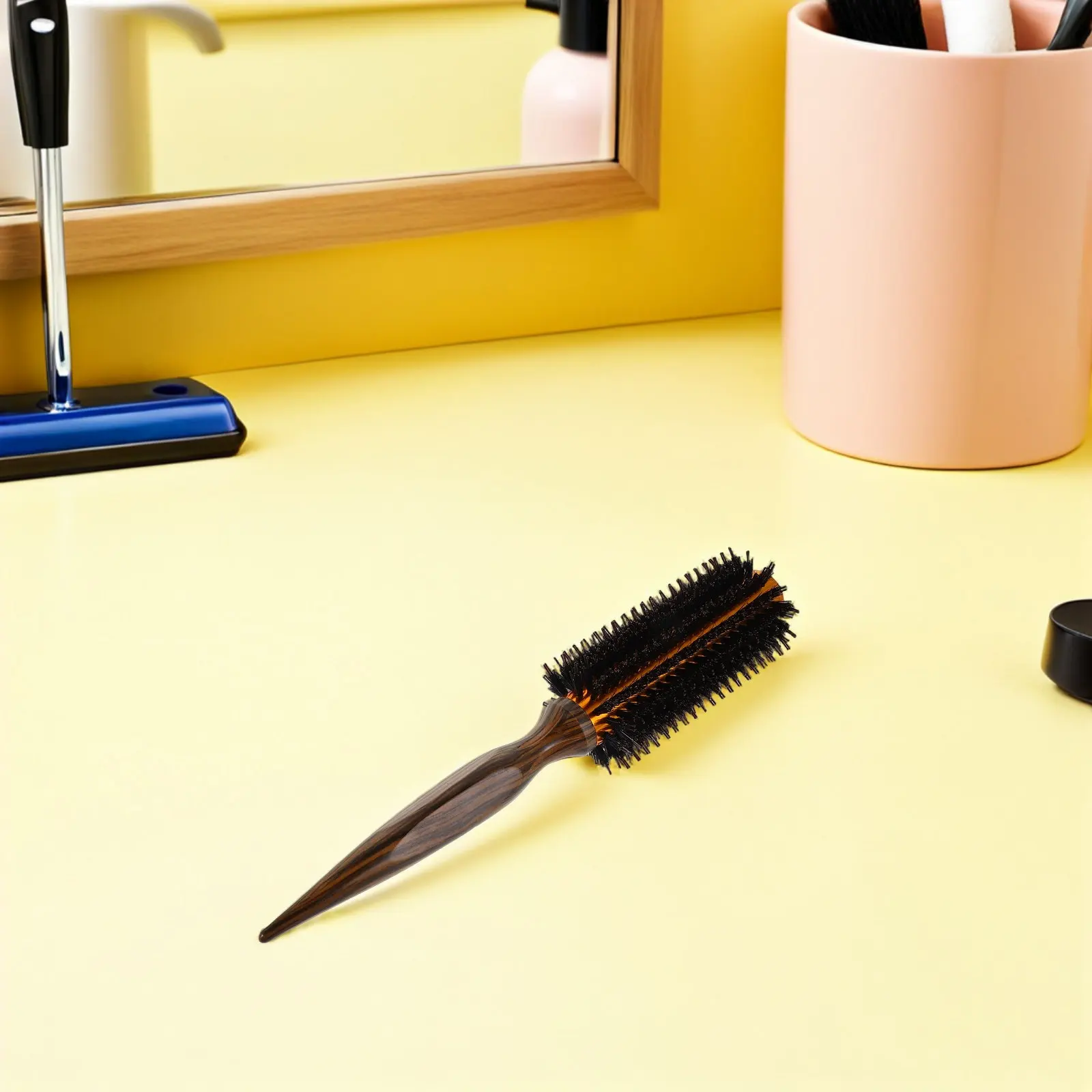 

2Pcs Professional Salon Quality Round Curling Brush Boar Bristle Heat Resistant Styling Hair Brush for Short Curly Thick Hair