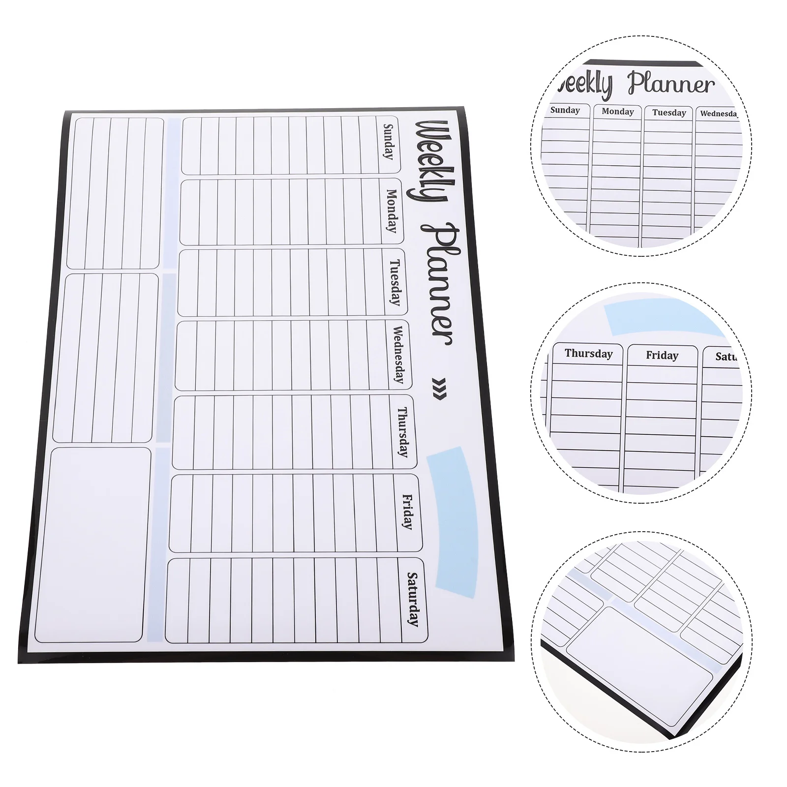 Erasable Fridge Calendar with Magnetic Planner Board Multi-Function Schedule Tracker for Home Office Study Reminder Tool