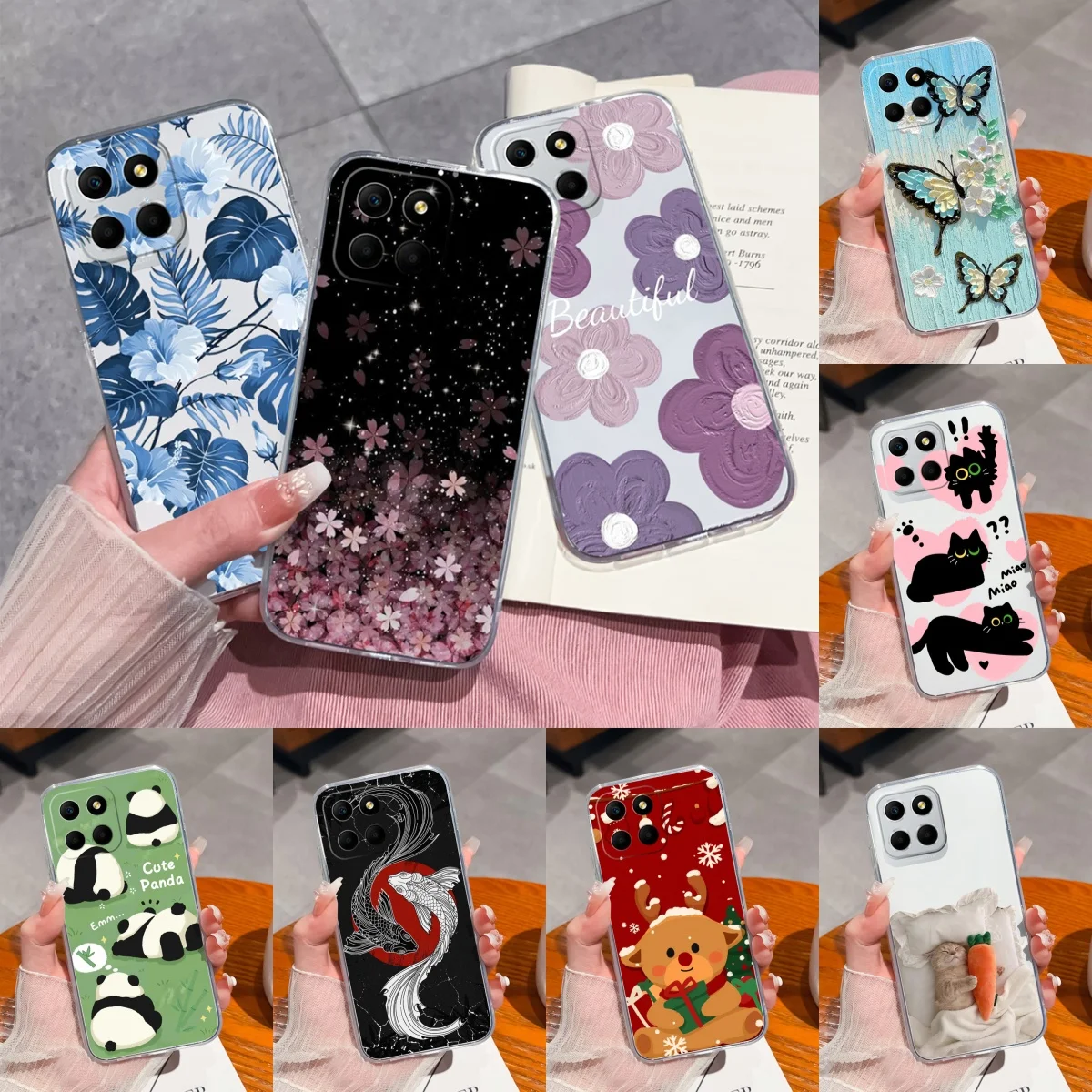 Cute Crytal Clear Cover For Honor X6 X6A X6S Phone Case Soft Slim Transparent Silicone Cases For Honor X 6 4G Anti Drop Housing