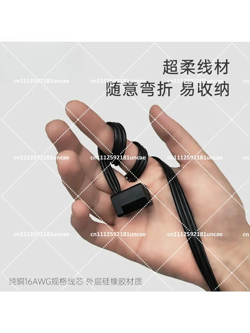 90 Degree Elbow Computer Power Supply Extension Thin Ultra Soft Male to Female Plug Three Hole C13 to C14 Adapter Cable