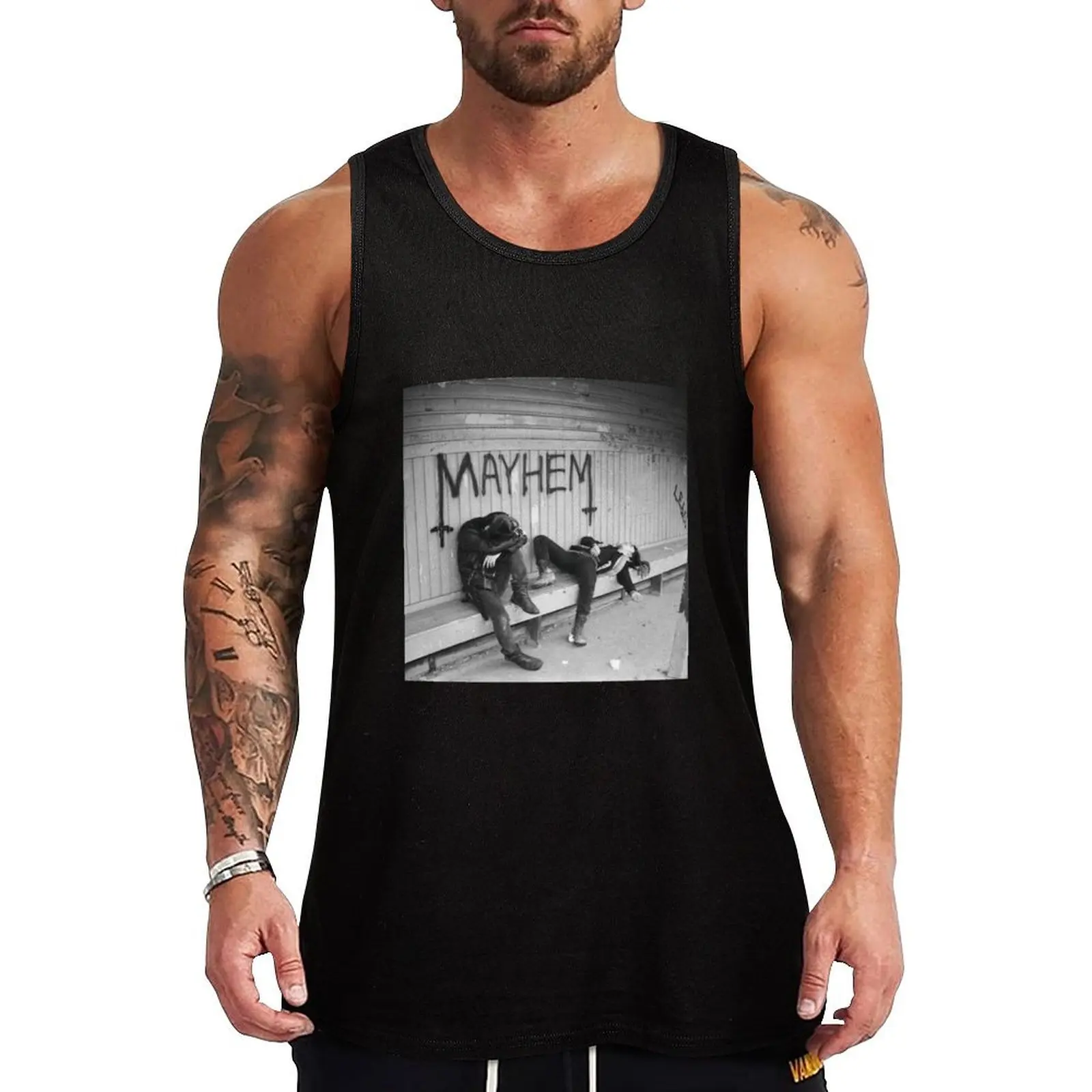 

Band MAYHEM Tank Top sports t-shirts for men anime gym men clothings Vests