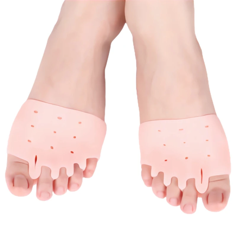 

4pieces=2pairs Gel Foot Care Hallux Valgus Orthotics Splitter Toe Straightener Forefoot Pad Silicone Bunion Corrector Pain Relie