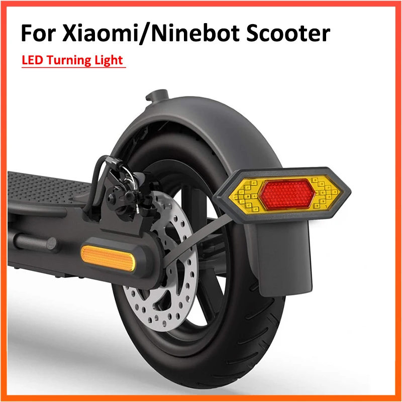 LED Turn Light For Xiaomi M365 1S Pro Mi3 Electric Scooter Front Fork Reflection Rear Fender Warning Smart Signals Accessories