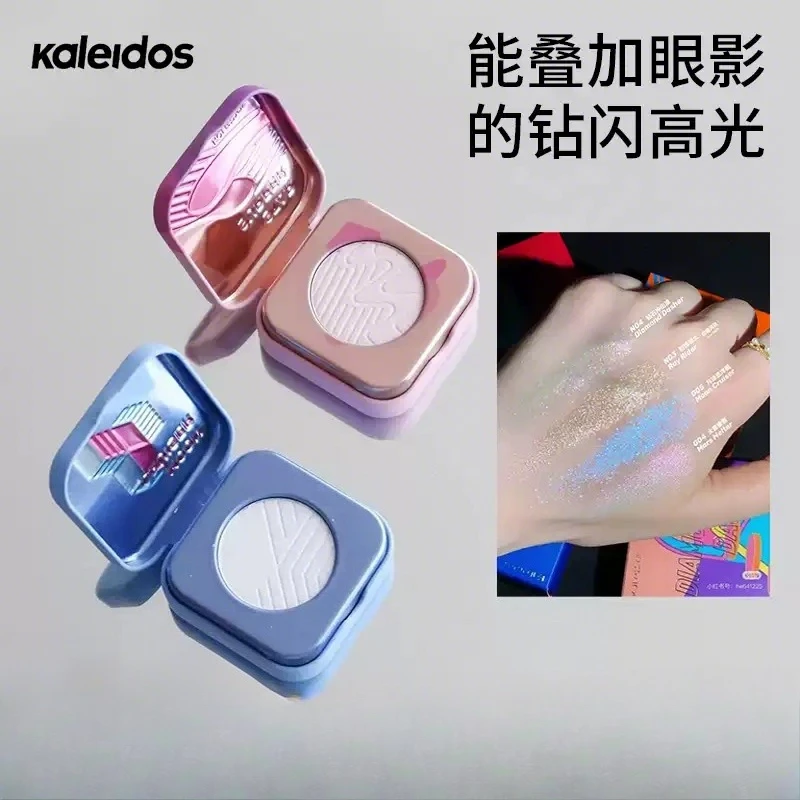 Kaleidos Space Age Prophecy Highlighter Glitter Palette Chrome Face Makeup Chameleon Diamond Powder Brightening Eye Shadows