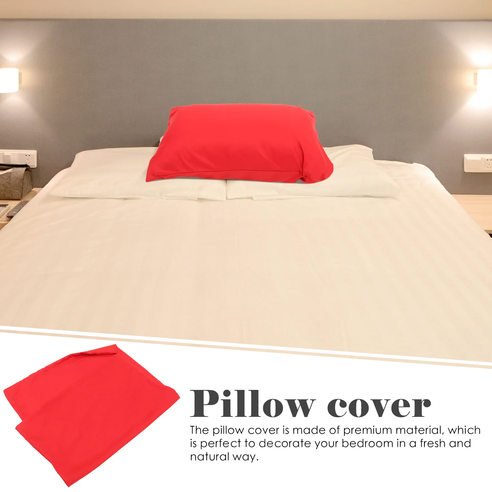 

2Pcs High-End Brushed Pillow Covers Skin-Friendly Fabric Envelope Insert Cover for Bedroom Living Room Decorative Solid