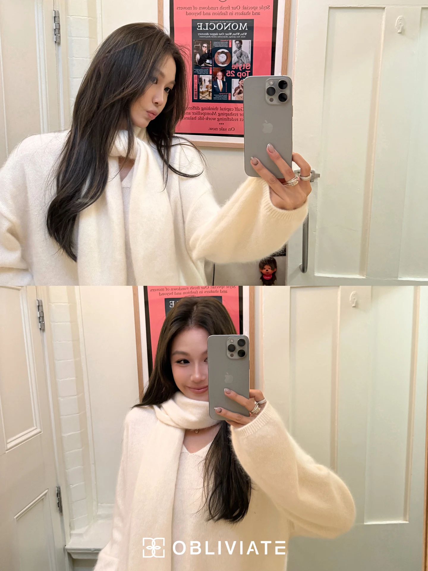 

Комплект из двух предметов: свитер с V-образным вырезом и шарф из меха медведя в стиле Golden Ratio, женская вязаная шерстяная одежда с длинными рукавами, кардиган