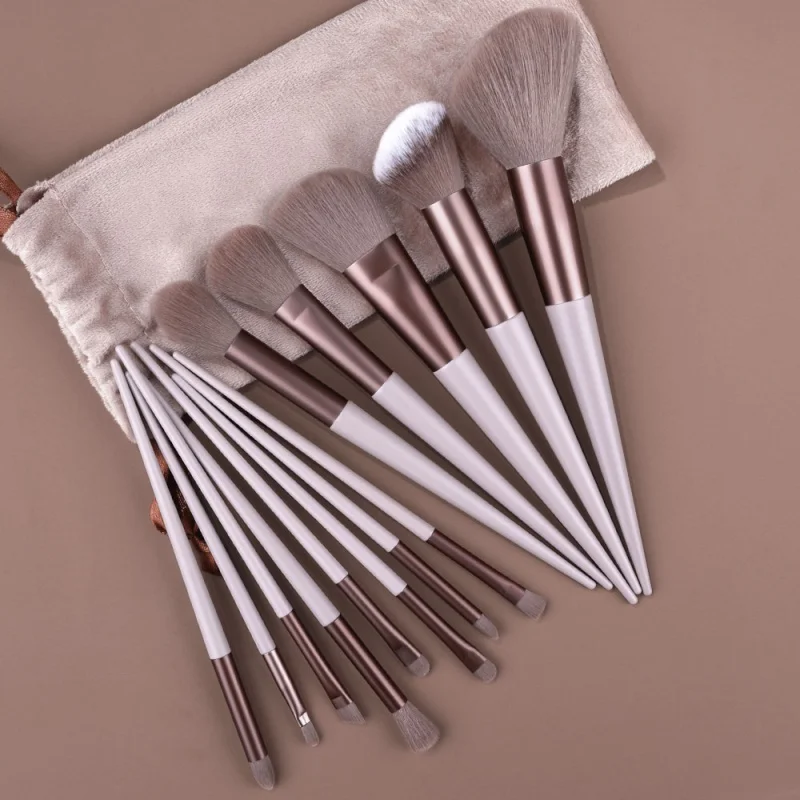 新しい 13 個のメイクブラシセットプロフェッショナルトラベル化粧品キットソフトふわふわパウダーブラシアイシャドウファンデーション女性美容ツール