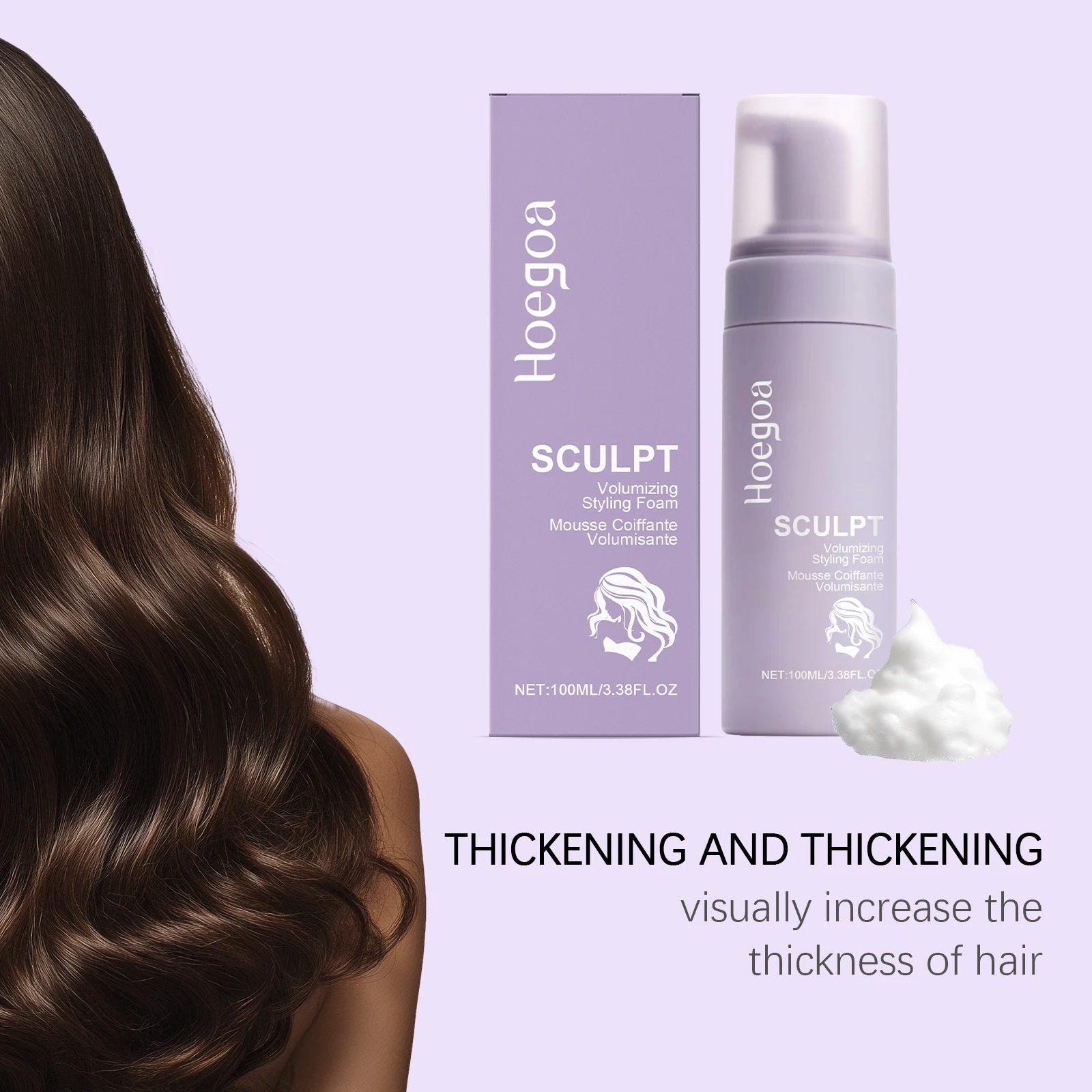 Volumizing Mousse 100ml Lift and Hold Oil Control Lightweight Formula Body and Fullness Long Lasting Style Styling Hair Mousse