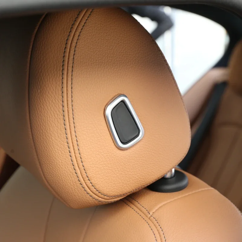 

metyoucar For BMW 5 Series X5 X6 2018-22 Car Headrest Lift Button Adjustment Cover Decorative Sticker Interior Car Accessories
