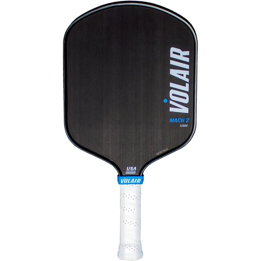 

Mach 2 Pickleball Paddle - New Shape - 8.125" Wide - Spin Control and Power - Toray T700 Carbon Fiber Surface - Polypropylene H