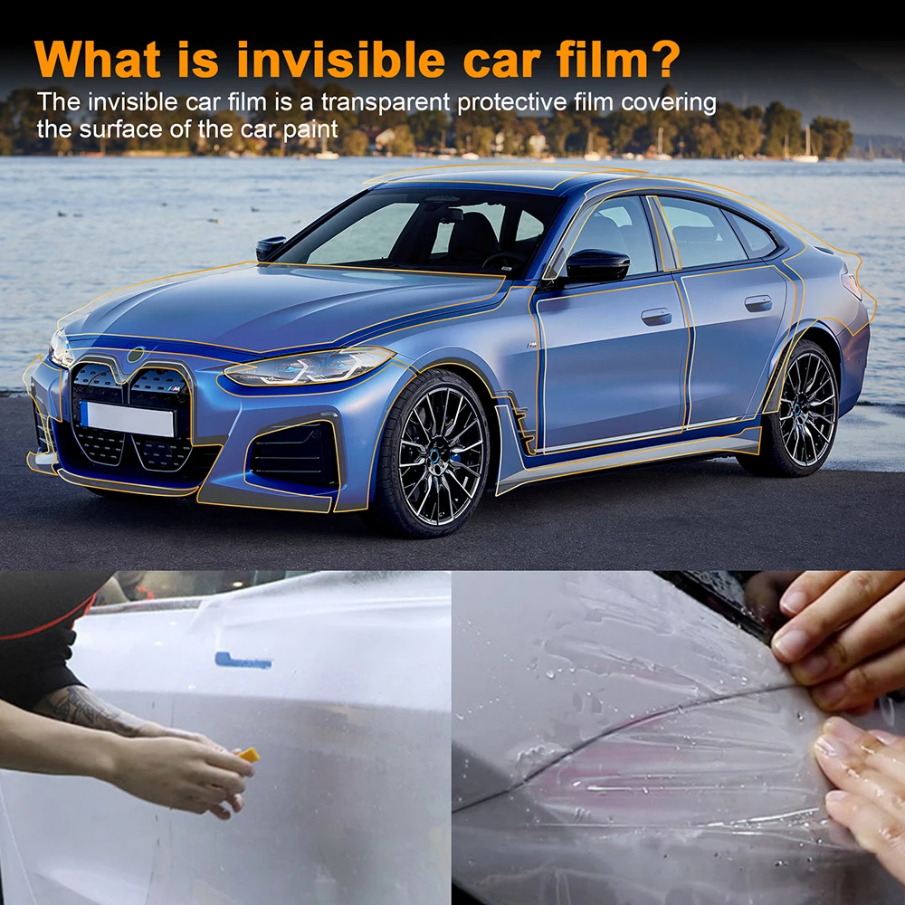 for BMW i4 G26 2022 2023 2024 TPU Scratch Resistant Car Bumper Paint Protection Film 8.5mil Clear Bra PPF Decal Kit Accessories