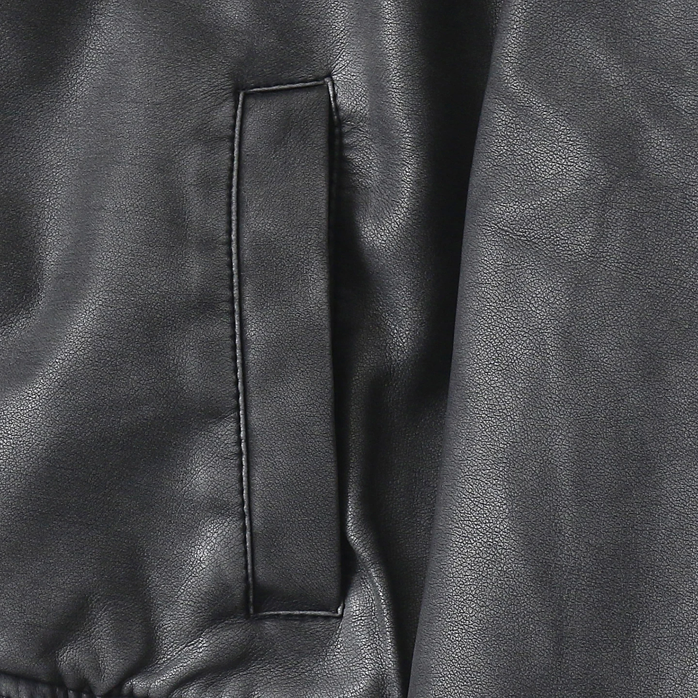 Soft Leather Thin Cotton Jacket Outerwear Spring Autumn New Women's Stand Collar Zipper Long Sleeve Casual Jacket 33918 3