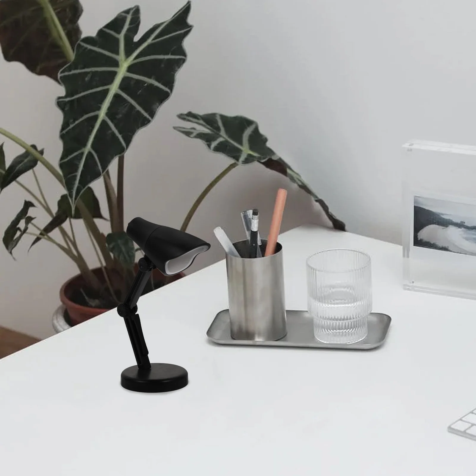 

1pc Mini Desk Lamp Smooth Surface Portable Night Light Bedroom Living Room Foldable Small Lamps Gifts For Children