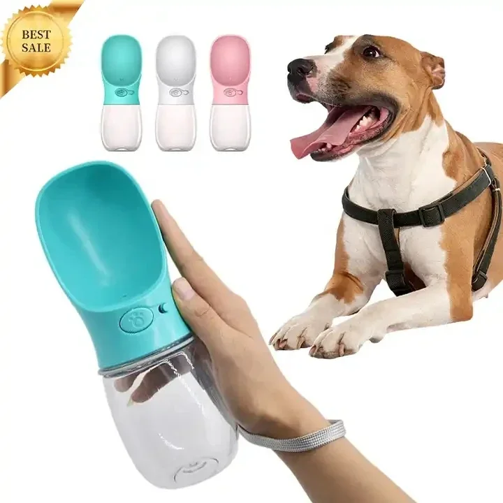 Abs Pet Water Bottle 550ML Customized Dog Drinking Feeder Portable Puppy Travel Portable Leak Water Bottle With High Quality