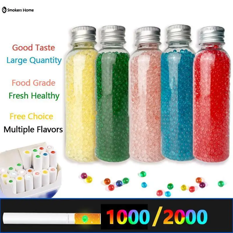 

Cigarettes Blast Beads Portable Fruit Flavor Filter for Burst Beads Push Box Cigarettes Ball 2000 Pieces Mint Flavor Beads