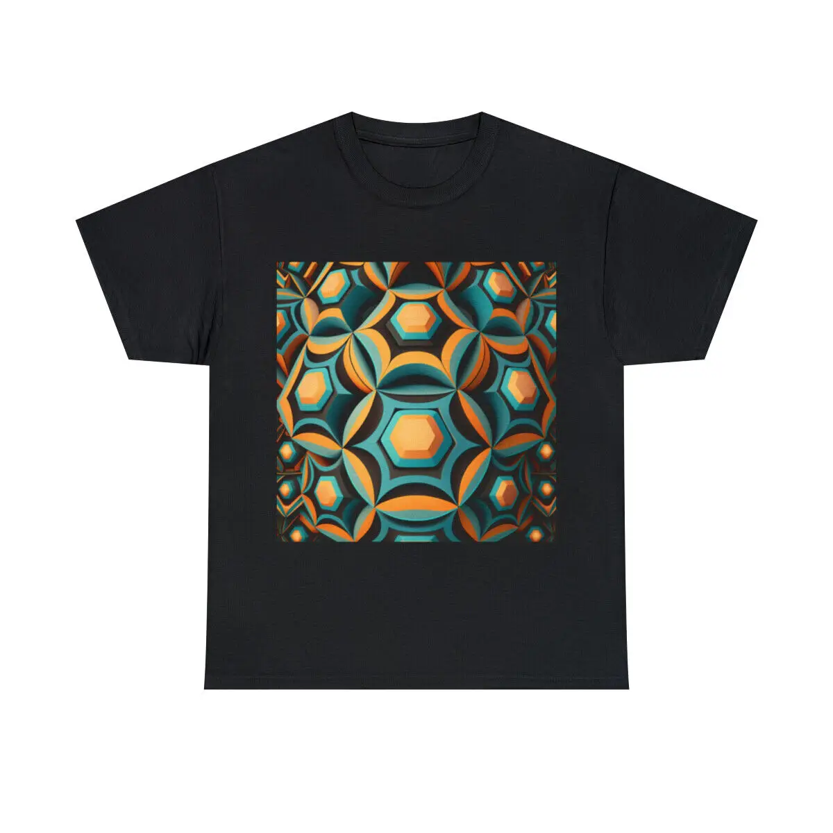 Unisex Adult T Shirt Graphic Tee Futuristic Geometric Pattern Bold Modern Sleek