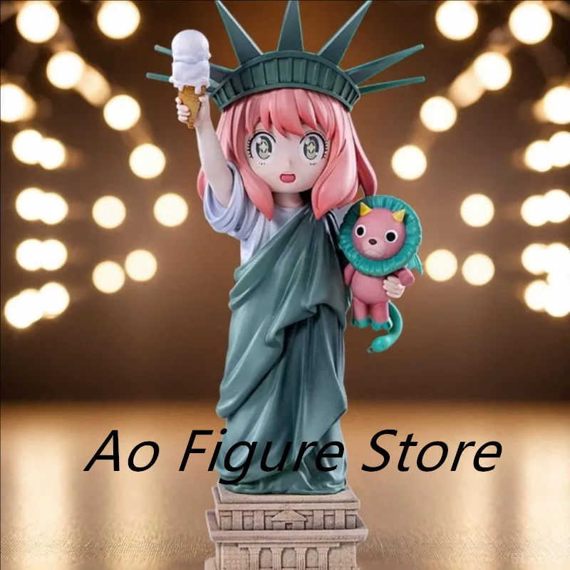 19cm Anime SPYxFAMILY Figures Lady Liberty Anya Forger Action Figure Pvc Model Statue Cute Collection Model Decoration Toys Gift