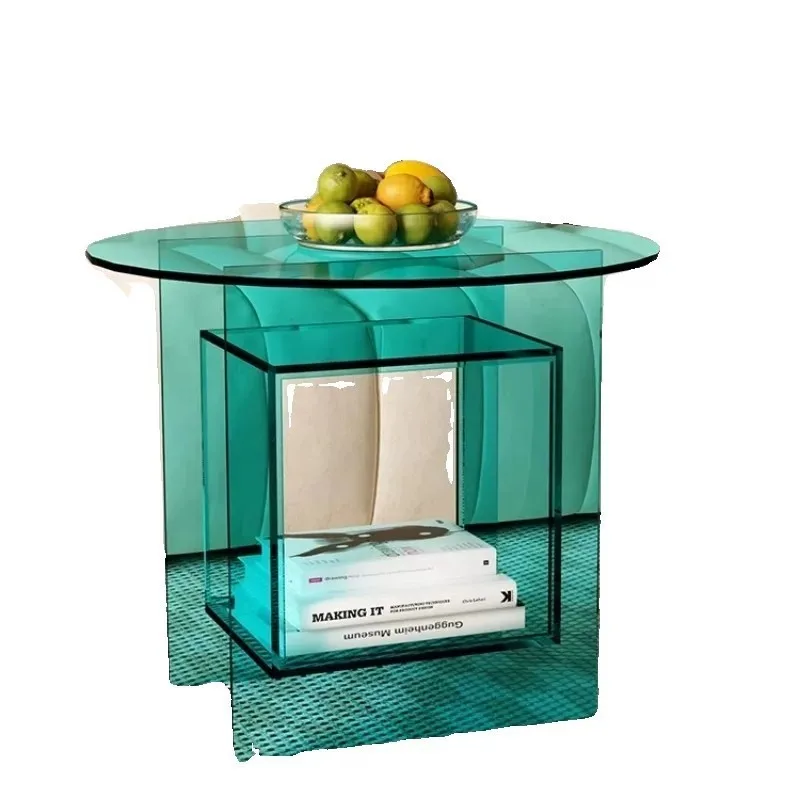Acrylic round corner table, corner cabinet casual bay window table c