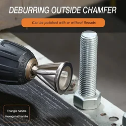 Hexagonal Triangular Handle Chamfering Tool Fast Remove Burr Removal Deburring Trimming Drill Bit Stainless Steel Copper Screw