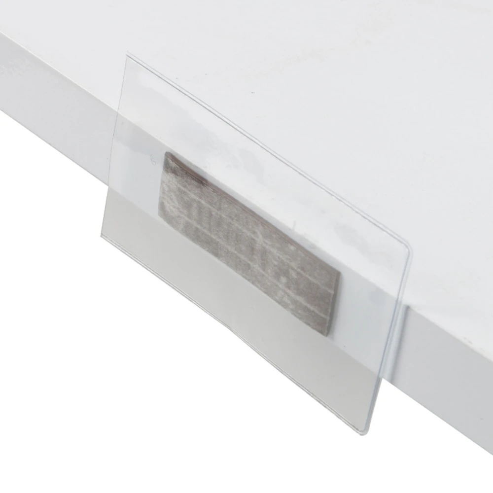 A6 Durable Soft Magnetic Clear Rubber Vinyl Pouch Data Card Label Holder for Metal Shelving