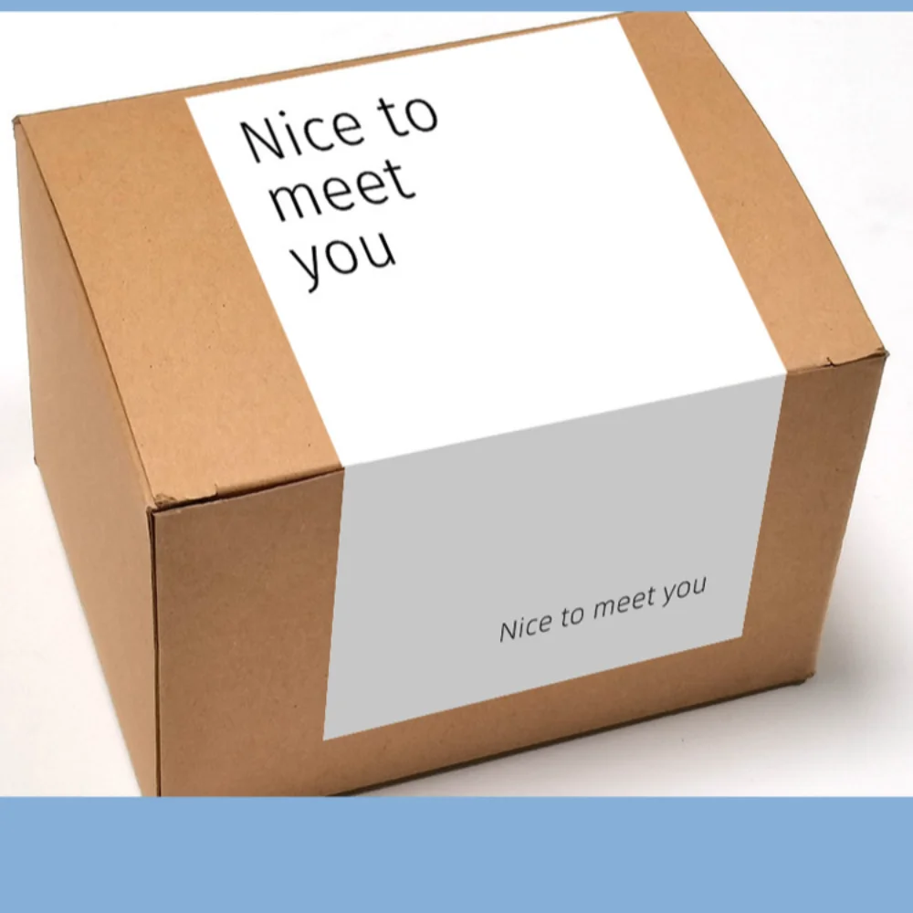 Adhesive Gift Box Sealing Sticker Solid Color Paper 50 sheets/pack Gift Package Stickers Front Sticker