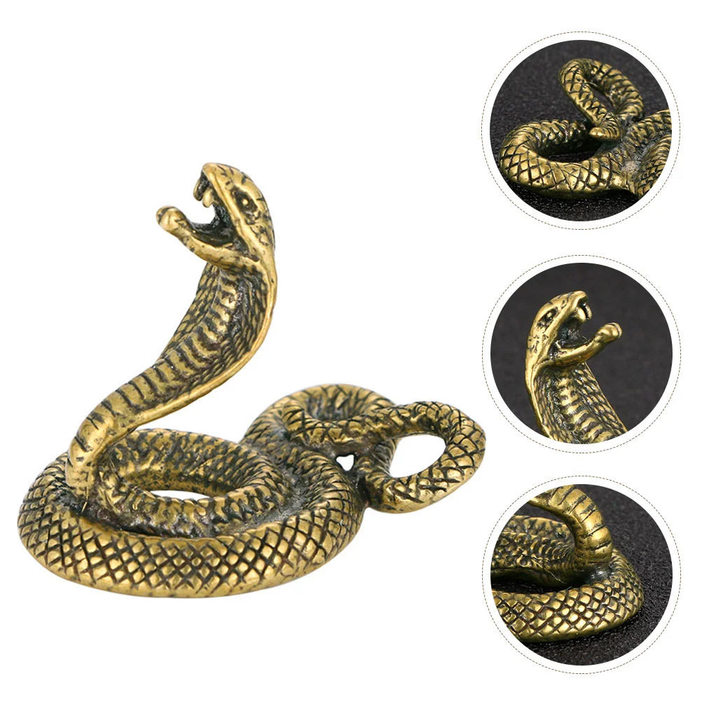 Brass Snake Statue Animal Decoration Statues Bass Small Exquisite Figurine Shaped