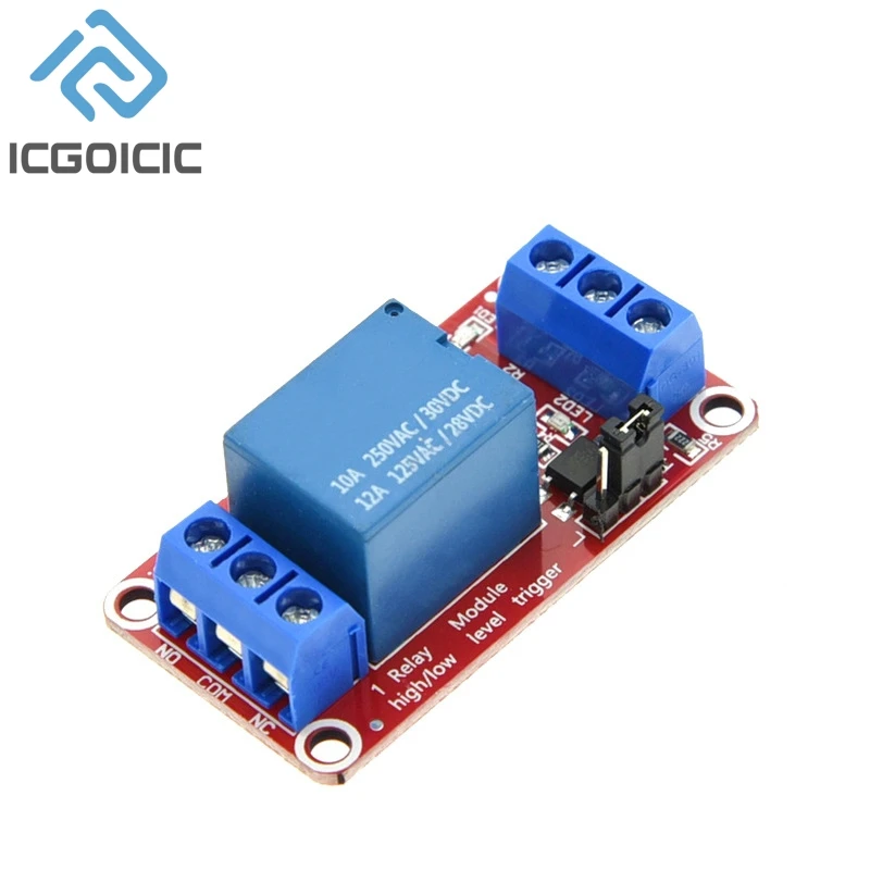 1 Channel 5V/12V/24V Relay Module Optical Coupling Isolation High And Low Level Trigger Microcontroller Red Board