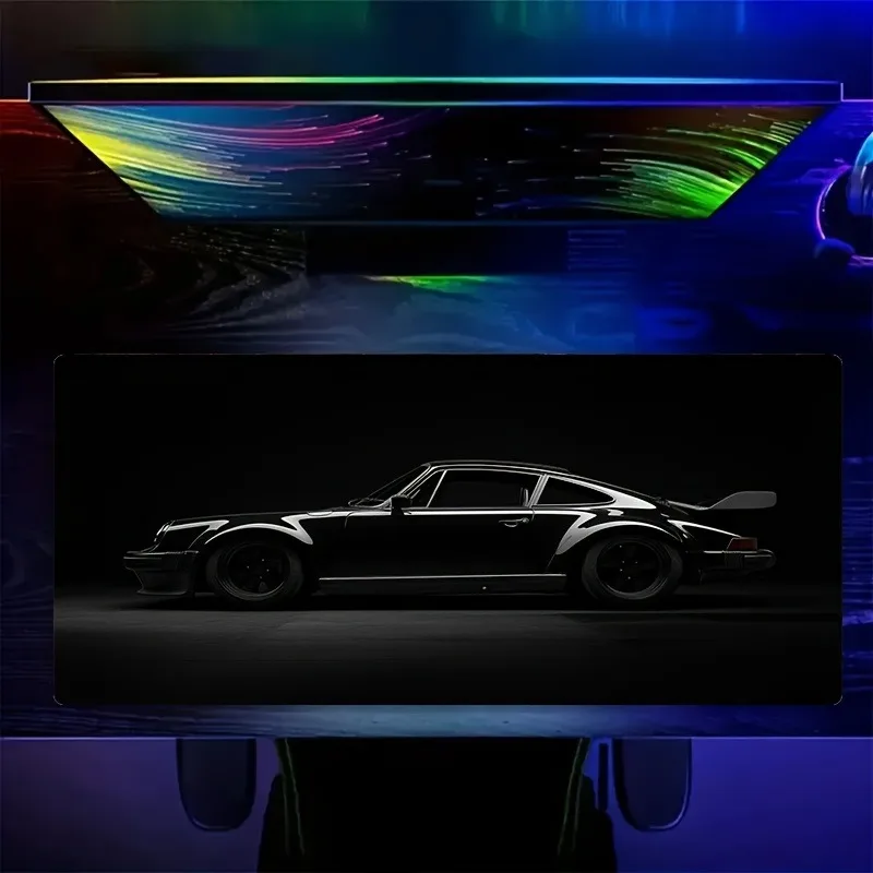 Classic Black Sports Car Design Mouse Pad Large Computer Office Game Table Mat XXL Rubber Non-slip Keyboard Mats Long Desk Pads