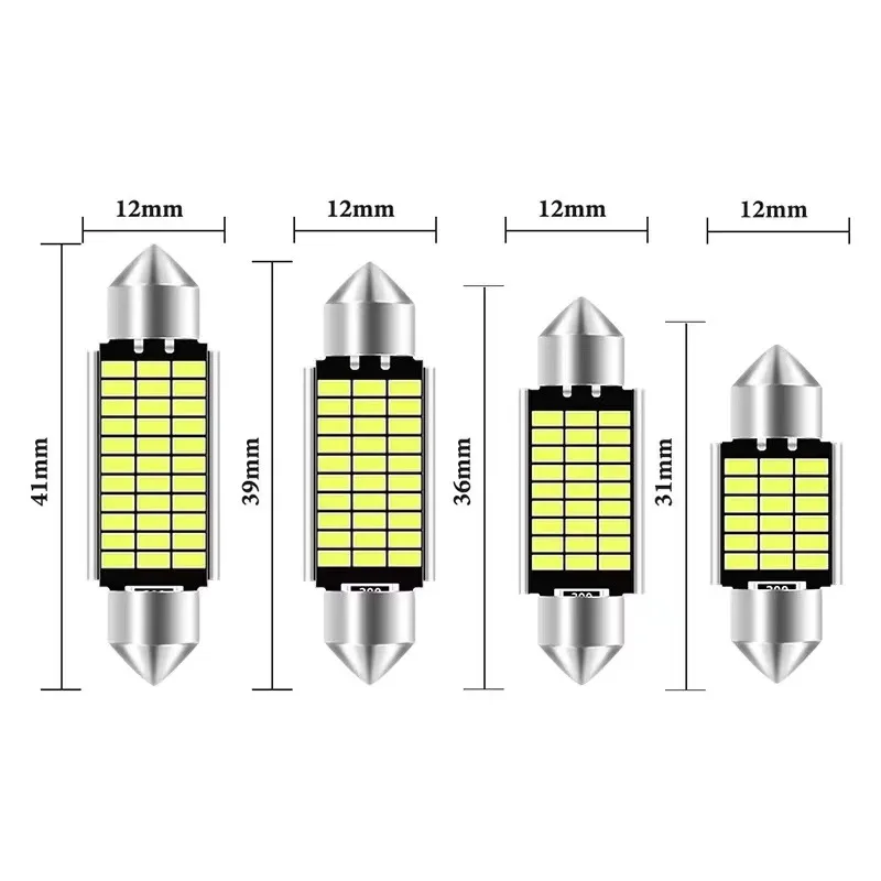 

Car led roof light double tip 3014 31/36/39/41mm decode reading license plate light