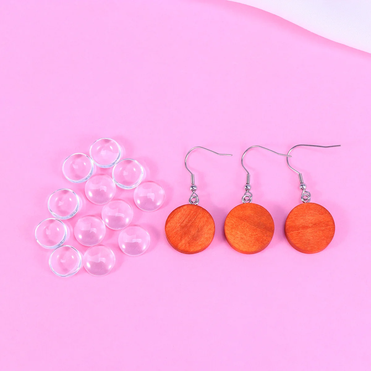 

40 PCS Earring Accessories Jewelry Crafting Accessory Earrings Round Cabochon Blank