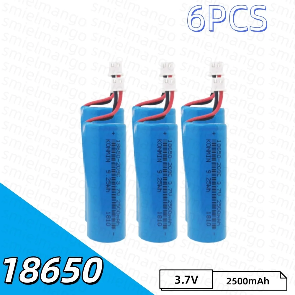 18500 3.7V 2500mAh Rechargeable Lithium Battery, Suitable for Flashlights, Electric Toothbrushes, Radios, Keyboards, and Mice